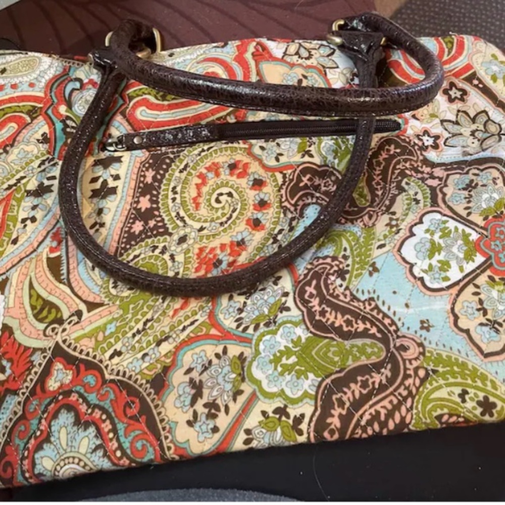 Green Rust Mustard Multicolor Paisley Satchel